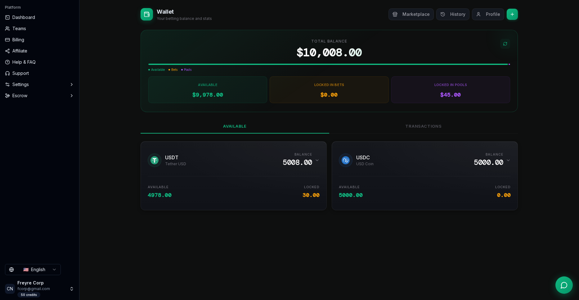 Wallet overview