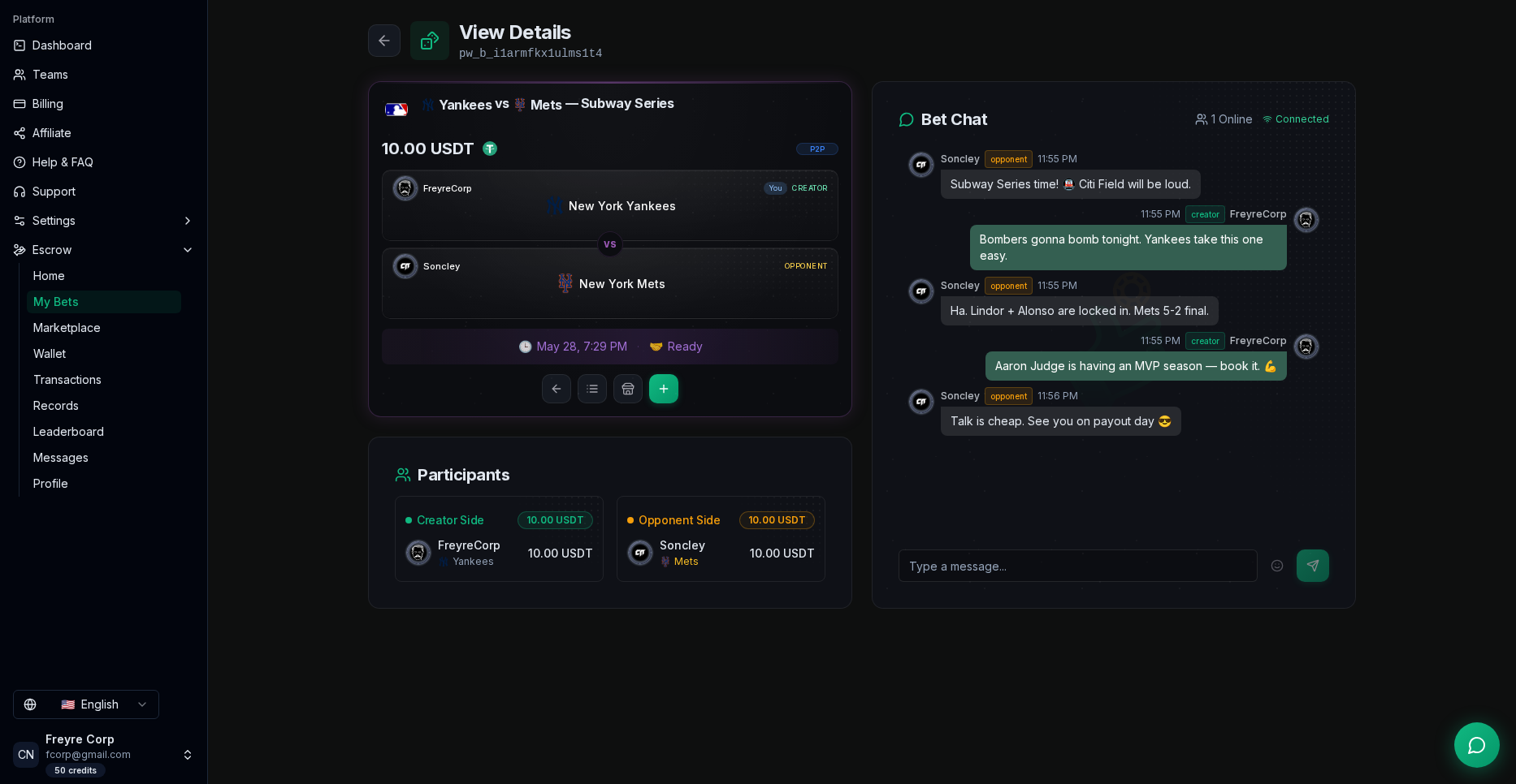 Bet chat
