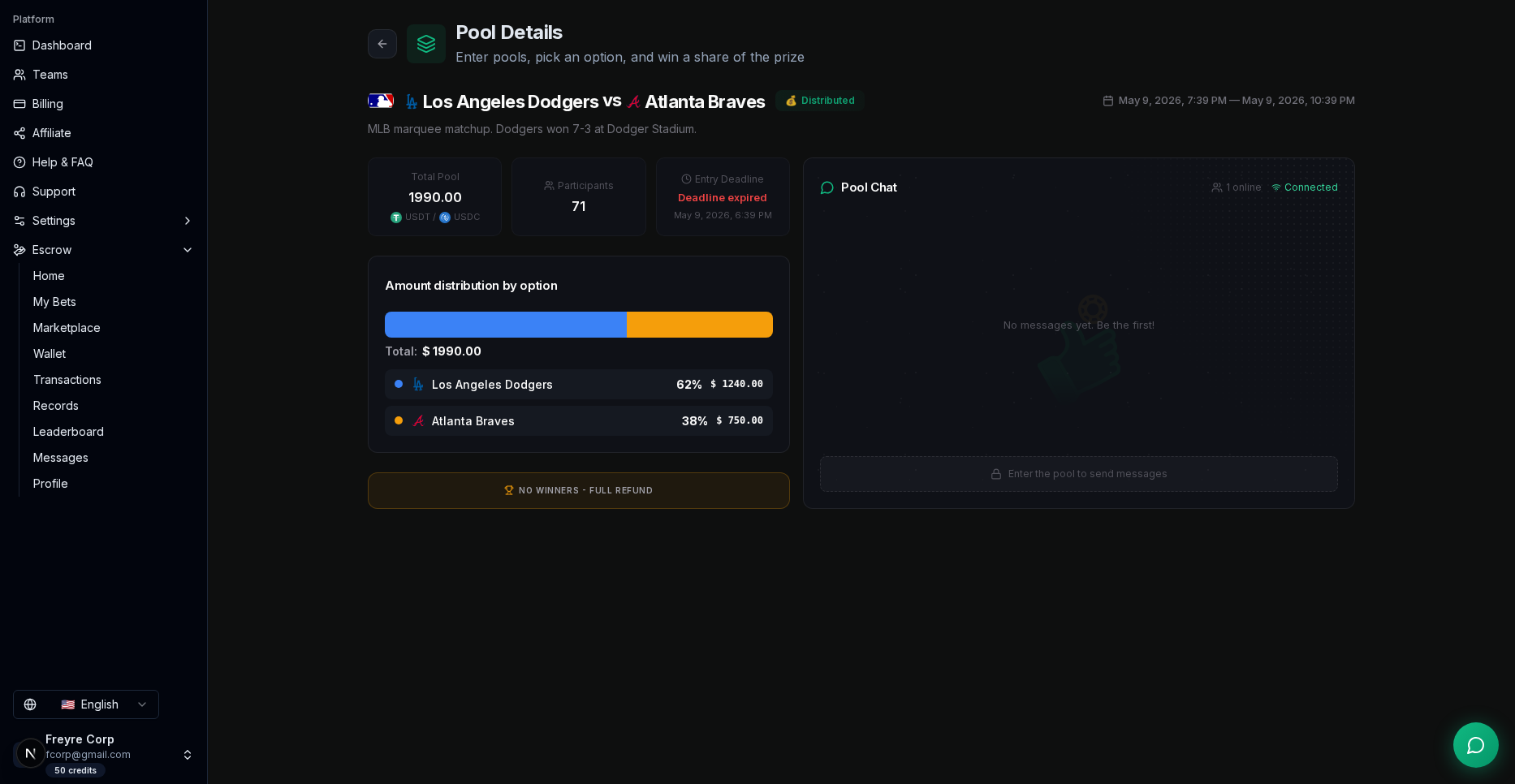Distributed pool